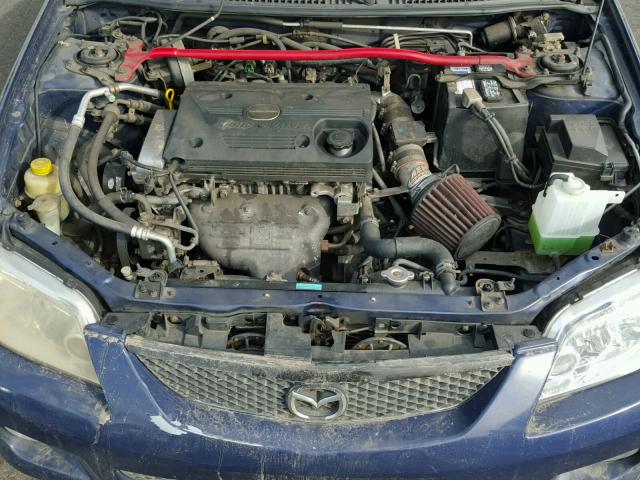 JM1BJ245221475203 - 2002 MAZDA PROTEGE BLUE photo 7