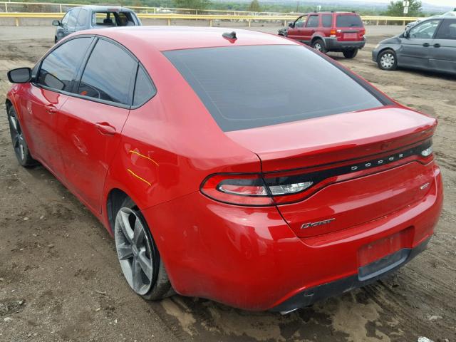 1C3CDFEB5FD128125 - 2015 DODGE DART GT RED photo 3