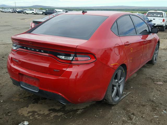 1C3CDFEB5FD128125 - 2015 DODGE DART GT RED photo 4