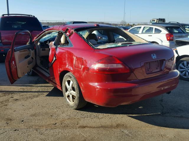 1HGCM71604A002071 - 2004 HONDA ACCORD EX RED photo 3