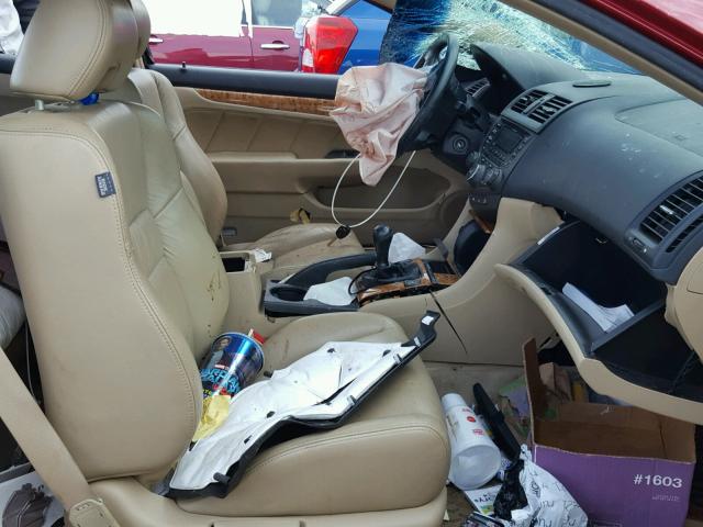 1HGCM71604A002071 - 2004 HONDA ACCORD EX RED photo 5