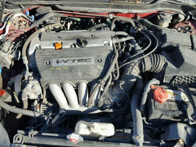 1HGCM71604A002071 - 2004 HONDA ACCORD EX RED photo 7