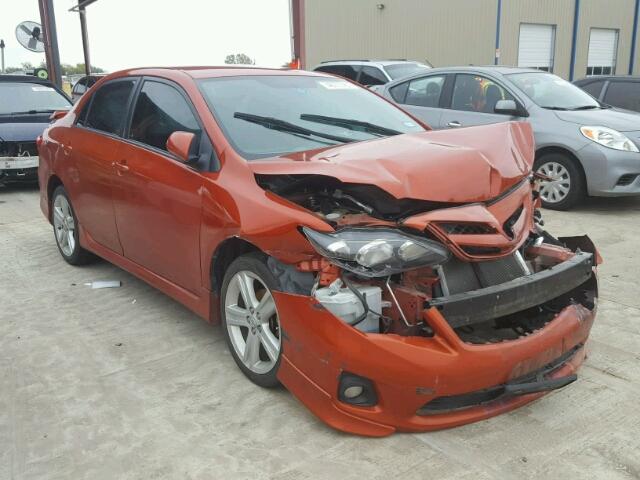 2T1BU4EE7DC073807 - 2013 TOYOTA COROLLA BA ORANGE photo 1