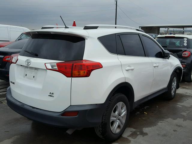 2T3BFREV5FW274928 - 2015 TOYOTA RAV4 LE WHITE photo 4