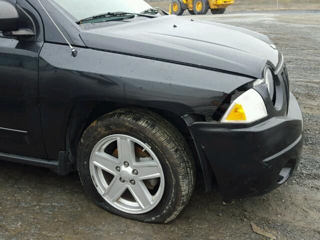 1J8FT47W98D706402 - 2008 JEEP COMPASS SP შავი ფოტო 9