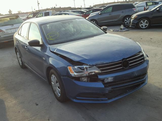 3VW2K7AJ0FM402946 - 2015 VOLKSWAGEN JETTA BASE BLUE photo 1