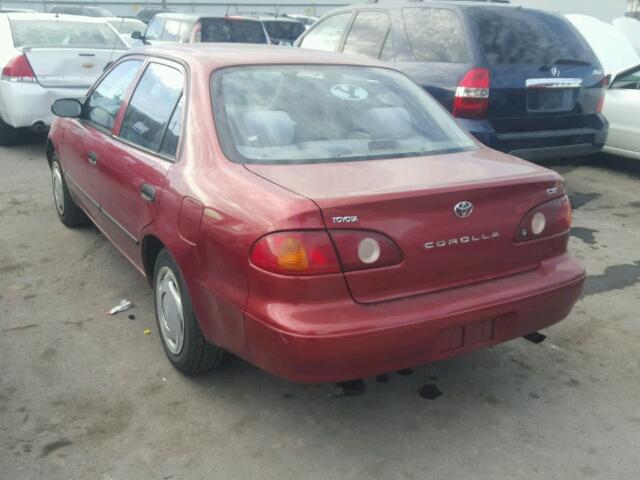 1NXBR12E72Z599208 - 2002 TOYOTA COROLLA RED photo 3