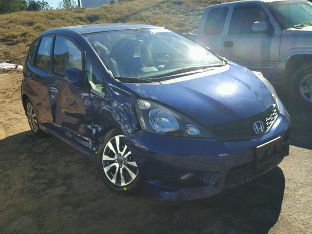 JHMGE8H52DC021207 - 2013 HONDA FIT SPORT BLUE photo 1