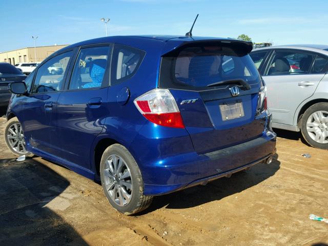 JHMGE8H52DC021207 - 2013 HONDA FIT SPORT BLUE photo 3