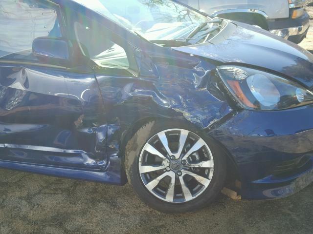 JHMGE8H52DC021207 - 2013 HONDA FIT SPORT BLUE photo 9