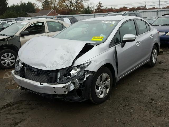 19XFB2F58FE274257 - 2015 HONDA CIVIC LX SILVER photo 2