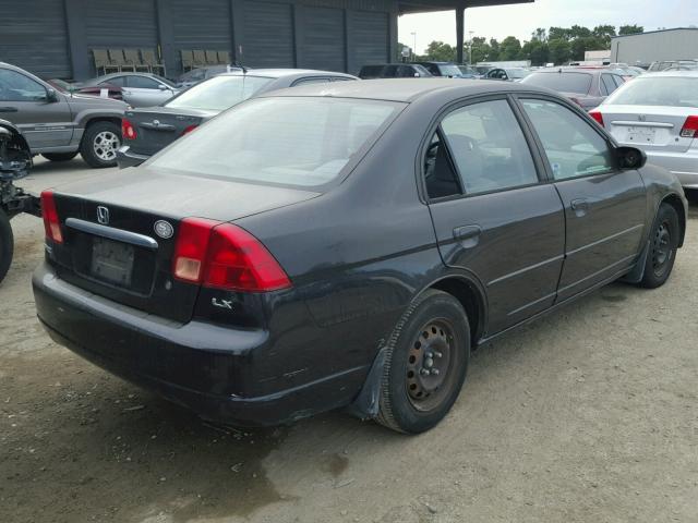 2HGES16512H535136 - 2002 HONDA CIVIC LX BLACK photo 4