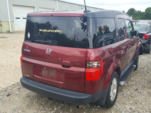 5J6YH28776L024662 - 2006 HONDA ELEMENT EX RED photo 4