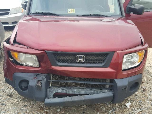 5J6YH28776L024662 - 2006 HONDA ELEMENT EX RED photo 7