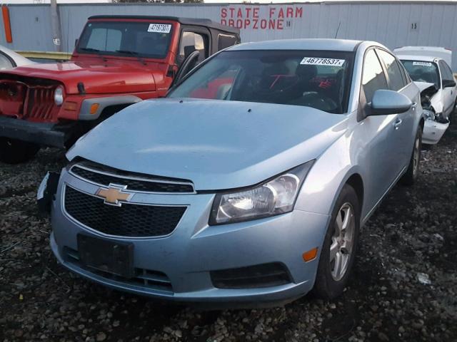 1G1PE5S98B7197222 - 2011 CHEVROLET CRUZE LT BLUE photo 2