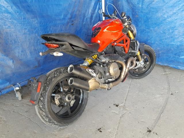 ZDM1RBSW6EB000544 - 2014 DUCATI MONSTER 12 RED photo 4