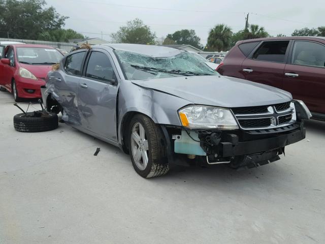 1C3CDZAB1DN626238 - 2013 DODGE AVENGER SE SILVER photo 1