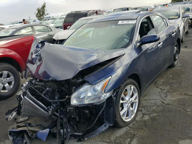 1N4AA5AP7EC483492 - 2014 NISSAN MAXIMA S BLUE photo 2