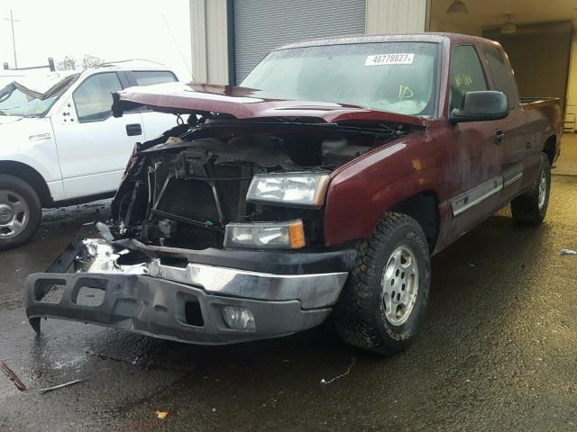 2GCEK19V131356101 - 2003 CHEVROLET SILVERADO MAROON photo 2