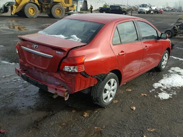 JTDBT923881210301 - 2008 TOYOTA YARIS RED photo 4