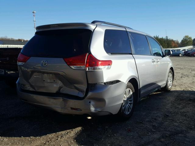 5TDYK3DC0DS303947 - 2013 TOYOTA SIENNA SILVER photo 4