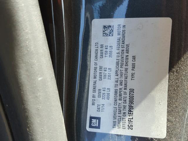 2G1FL1EP8F9800730 - 2015 CHEVROLET CAMARO ZL1 灰色 照片 10