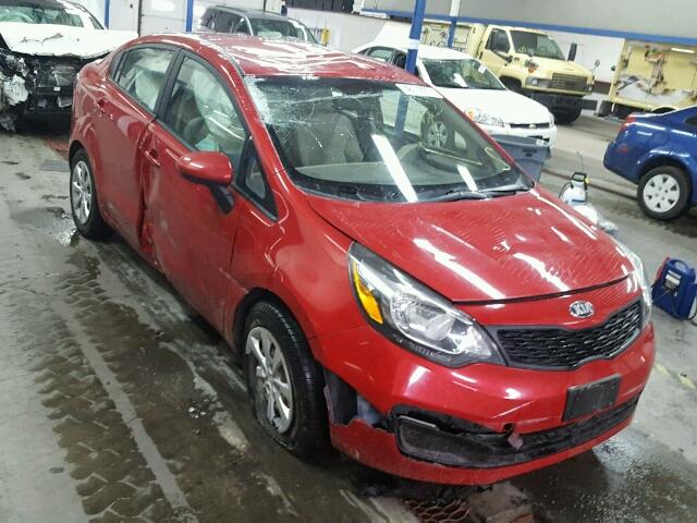 KNADM4A35D6218800 - 2013 KIA RIO LX RED photo 1