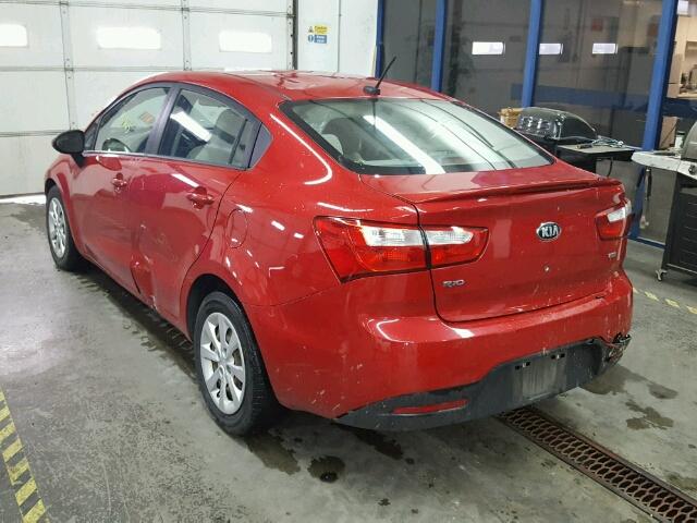 KNADM4A35D6218800 - 2013 KIA RIO LX RED photo 3