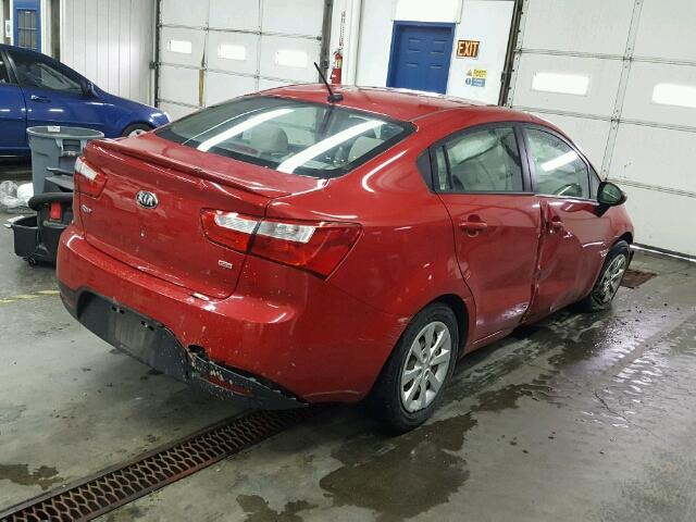KNADM4A35D6218800 - 2013 KIA RIO LX Կարմիր լուսանկար 4