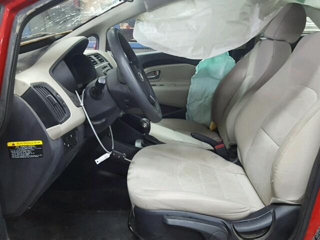 KNADM4A35D6218800 - 2013 KIA RIO LX Կարմիր լուսանկար 5