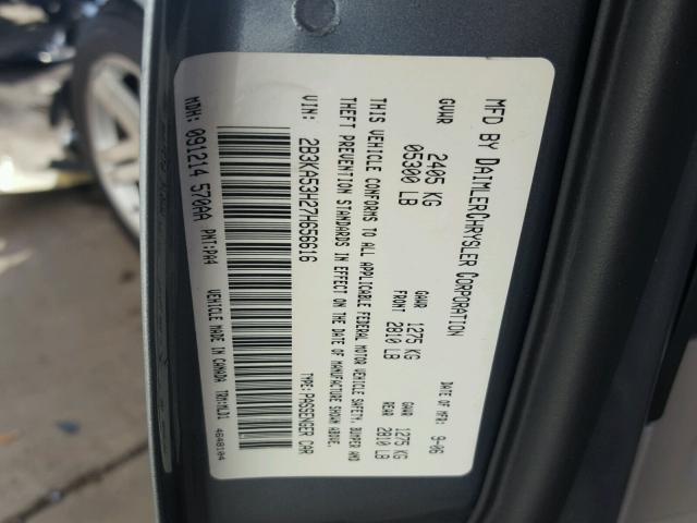 2B3KA53H27H656616 - 2007 DODGE CHARGER R/ GRAY photo 10