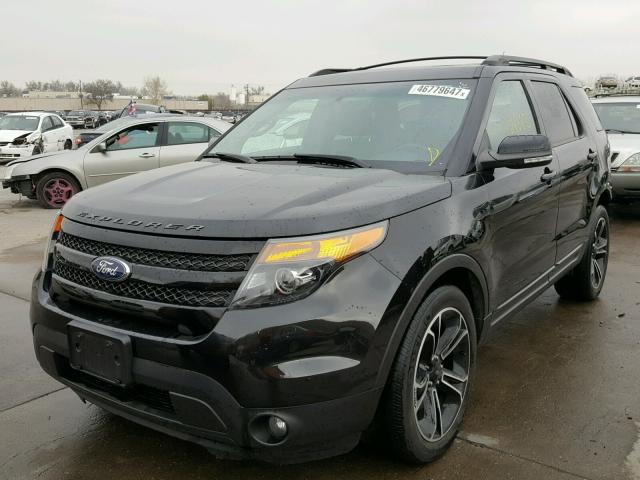 1FM5K8GT3FGB11359 - 2015 FORD EXPLORER BLACK photo 2