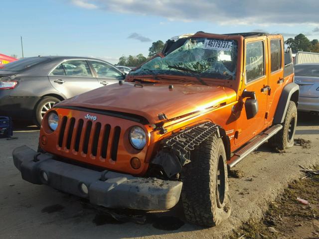 1J4BA3H18BL551714 - 2011 JEEP WRANGLER U ORANGE photo 2