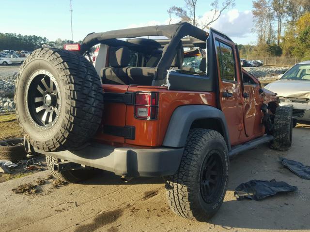 1J4BA3H18BL551714 - 2011 JEEP WRANGLER U ORANGE photo 4