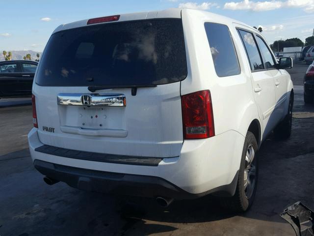 5FNYF3H5XDB027281 - 2013 HONDA PILOT EXL WHITE photo 4