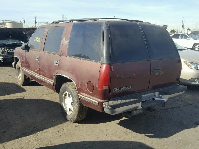 1GNEC13R5XJ488693 - 1999 CHEVROLET TAHOE C150 BURGUNDY photo 3