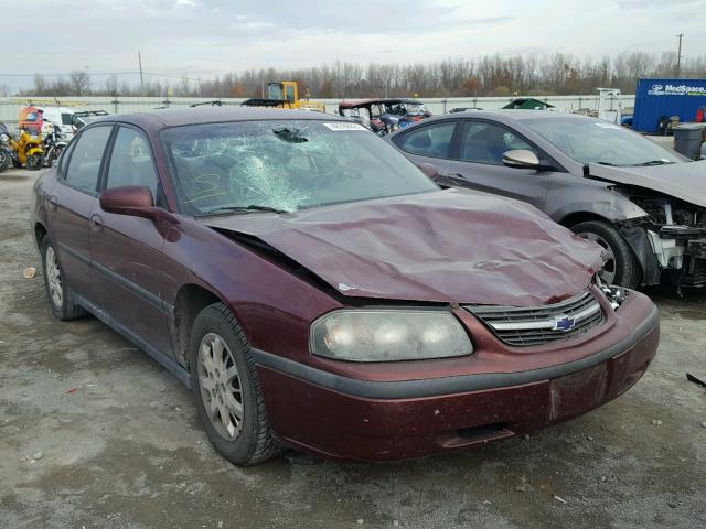 2G1WF55E419107417 - 2001 CHEVROLET IMPALA MAROON photo 1