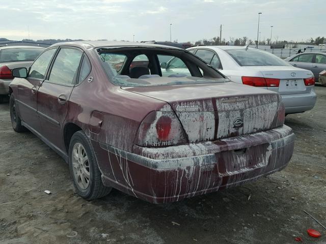 2G1WF55E419107417 - 2001 CHEVROLET IMPALA MAROON photo 3