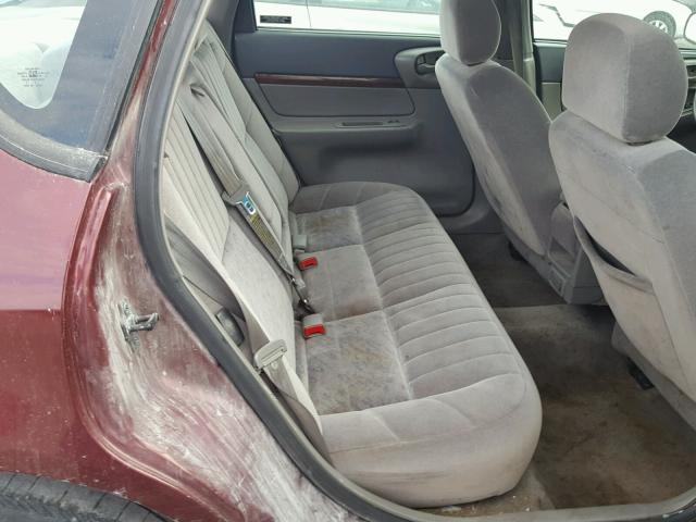 2G1WF55E419107417 - 2001 CHEVROLET IMPALA MAROON photo 6