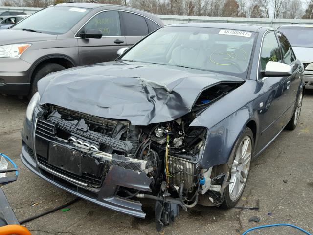 WAUGL78E28A167283 - 2008 AUDI S4 QUATTRO GRAY photo 2