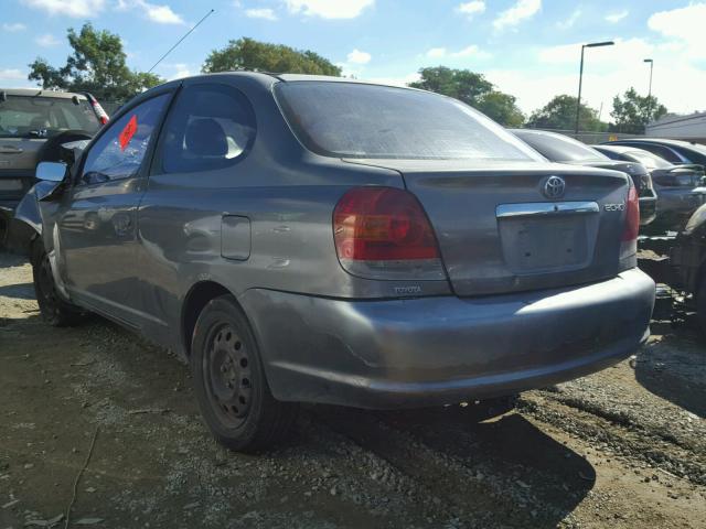 JTDAT123230312124 - 2003 TOYOTA ECHO GRAY photo 3