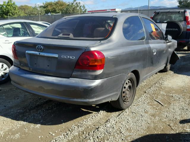 JTDAT123230312124 - 2003 TOYOTA ECHO GRAY photo 4