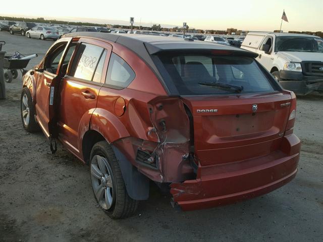 1B3CB4HA1AD612408 - 2010 DODGE CALIBER SX ORANGE photo 3