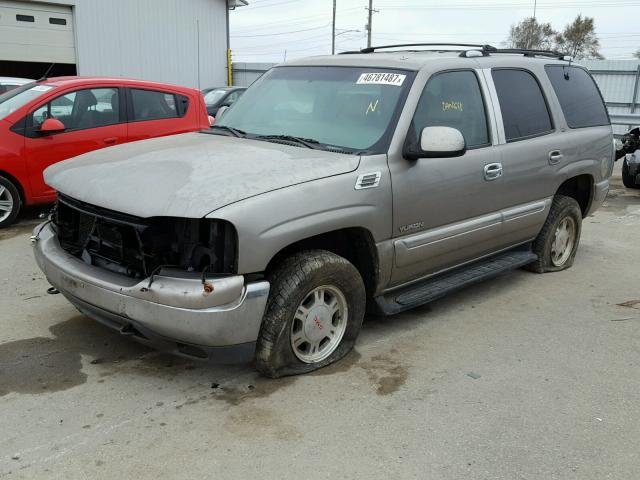 1GKEK13TX1J155392 - 2001 GMC YUKON BEIGE photo 2