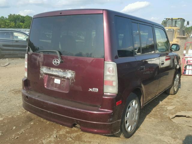 JTLKT324650172854 - 2005 TOYOTA SCION XB Granate foto 4