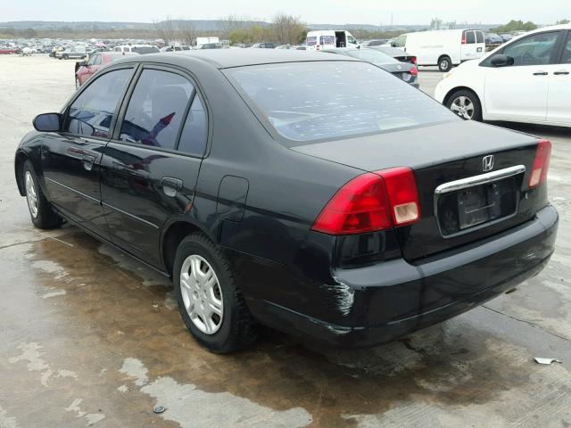 2HGES16581H593582 - 2001 HONDA CIVIC BLACK photo 3