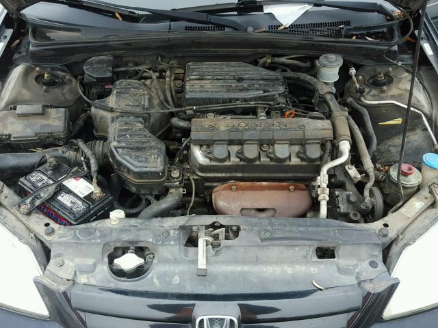 2HGES16581H593582 - 2001 HONDA CIVIC BLACK photo 7