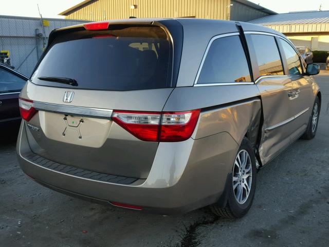 5FNRL5H66BB088514 - 2011 HONDA ODYSSEY EX TAN photo 4