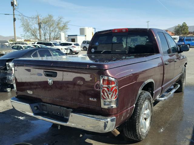 1D7HA18N15S173730 - 2005 DODGE RAM 1500 S BURGUNDY photo 4