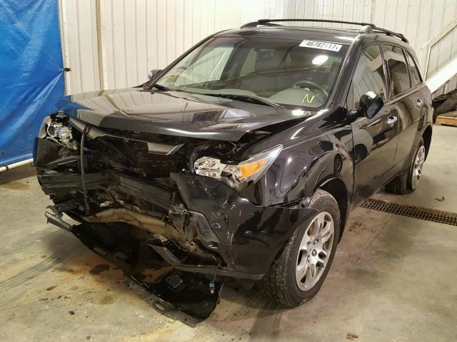 2HNYD28228H520324 - 2008 ACURA MDX BLACK photo 2